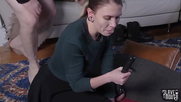 Angel Amour is a submissive beauty who gets degraded with piss, puke, and ass