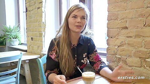 Danish Beautiful Babe Toys Her Unshaved Twat With A Glass Dildo