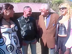 Sexy Lesbian Threesome In The Garden – Veronica Belli