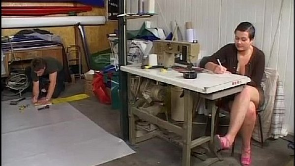 Sexy seemstress banged doggystyle in her laboratory!