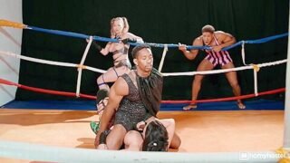 Wild Interracial Boxing Event – Tag Me In – Amalia Davis Takes On Bbc