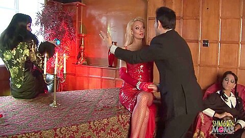 Her Mission On Finding Her Rabbit Takes The Blonde Milf To An Anal Group Sex Session With Brunettes