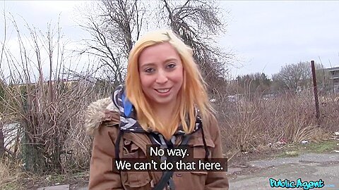 Innocent Redhead Teen 18+ Bends Over For Cash – Outdoor Sex For Money
