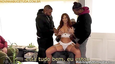 Levou Tres Negoes Para Fuderem O Cu Da Madrasta – Legendado