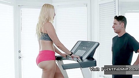 Big Ass Blonde Married Woman Seduces Her Hunk Personal Trainer During Workout – Hotel