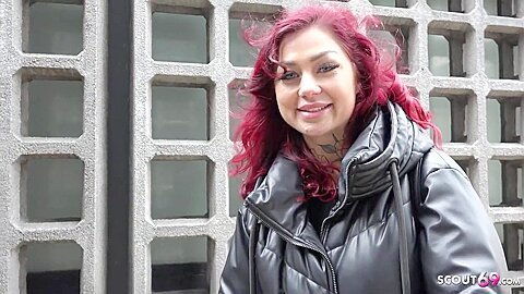 German Redhead College Teen 18+ – Tattoo Model Ria Red – Pickup And Raw Casting Screw